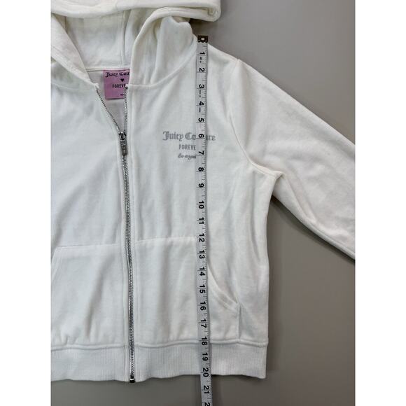Juicy Couture Womens Zip Up Size L Forever 21 Velour Track Y2K Rhinestone Bling - Picture 7 of 15
